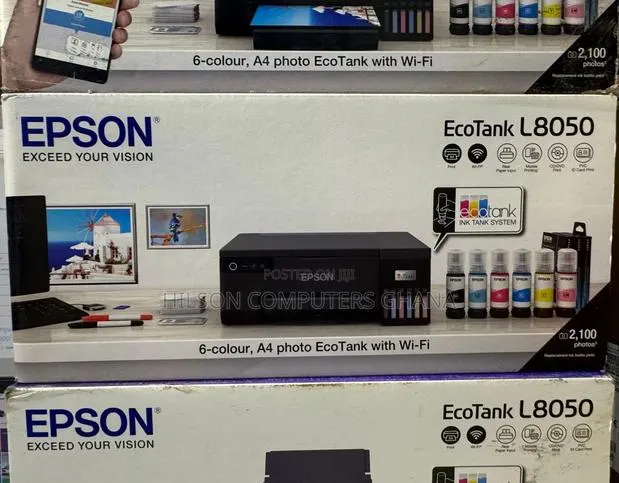Epson Ecotank L8050 Ink Tank Wireless Photo Printer - Black · Photo 1