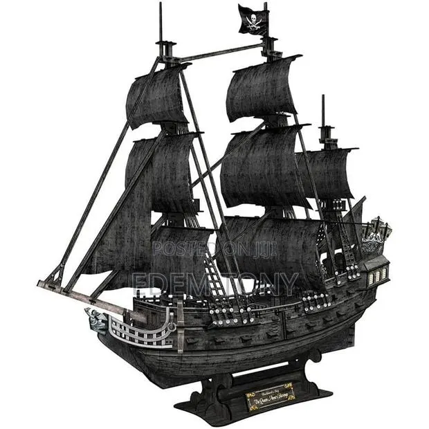 LED Queen Anne’s Revenge Blackbeards Pirate Ship Cubic 3D Puzzle · Photo 2