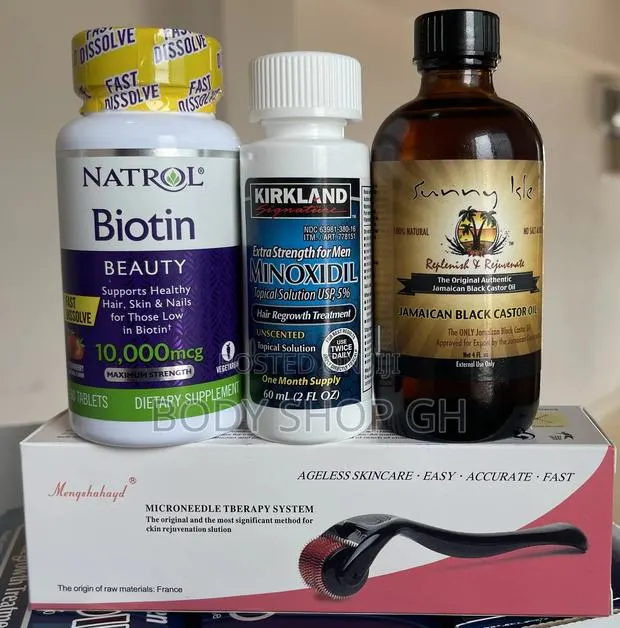 Hairline and Beard Pack - Kirkland + Castor Oil + Biotin · Photo 1