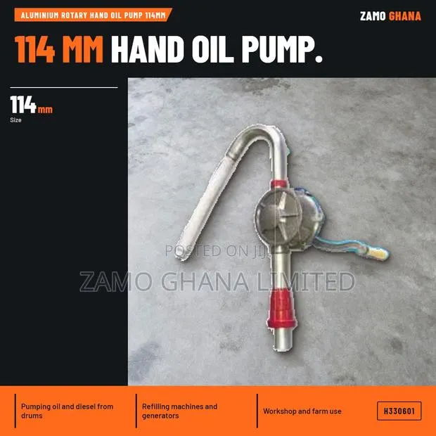 Aluminium Rotary Hand Oil Pump 114Mm - H330601 · Photo 1