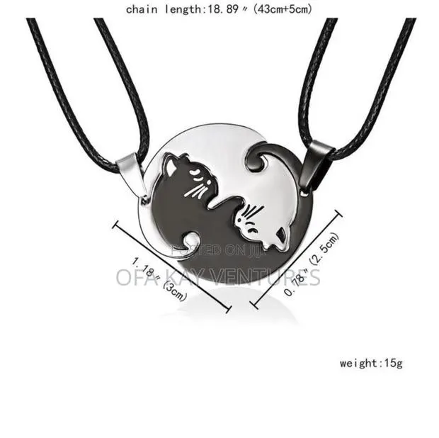 Cat Couple Love Necklace · Photo 3