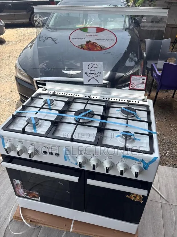 Mediatech 60x90 White Gas Cooker Efficient Cooking Made Easy · Photo 1