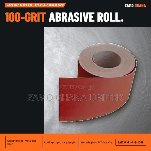 Abrasive Paper Roll Red Ri-a-E 120X50 100P - SAITAC-RI-A-E-100P · Photo 1