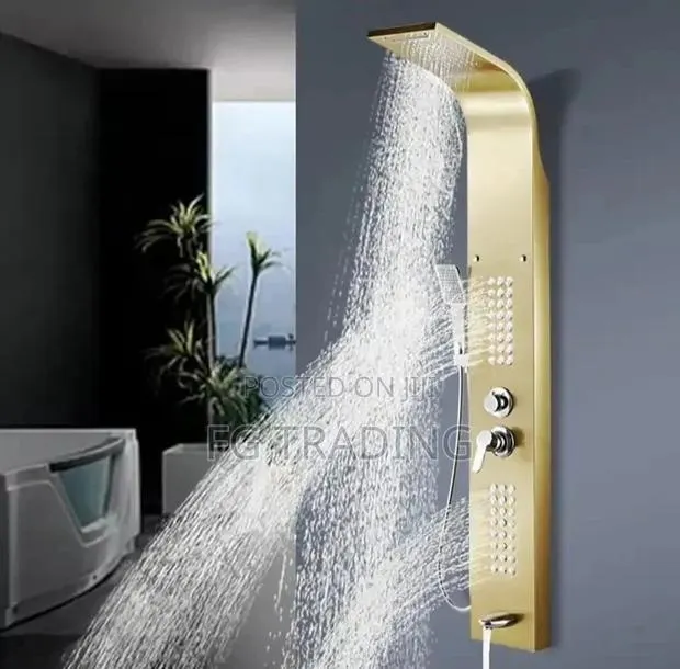 Gold Shower Panel - Waterfall Shower - Bathroom Shower · Photo 1