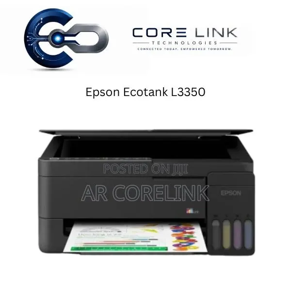 Epson Ecotank L3350-Colored Print Scan Copy A4 003 Ink 33ppm Black · Photo 1