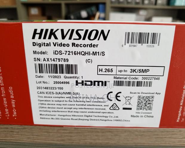 Hikvision 16ch 5mp DVR 2 Two Way Audio Ids-7216hqhi-M2/S · Photo 2