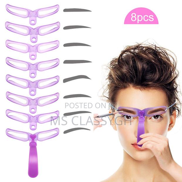 8 in 1 Reusable Eyebrow Stencil Beauty Makeup Brow Stamp Tem · Photo 2
