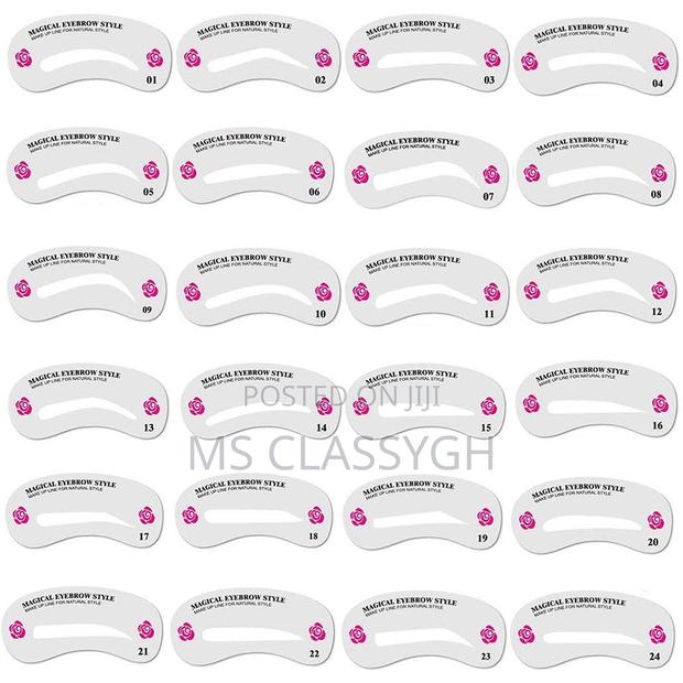 24 Styles Eyebrow Shaping Stencils Shaper Set Eyebrow Templa · Photo 1