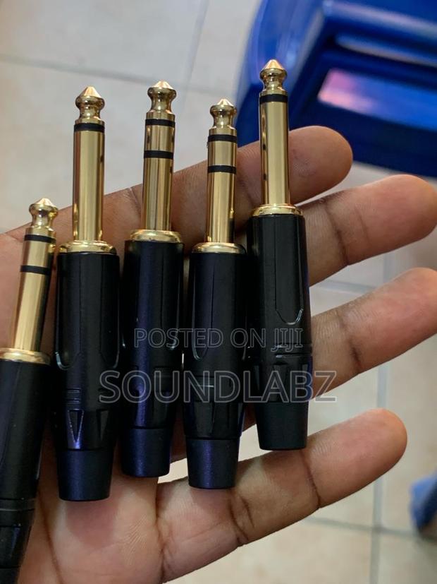 1PC 6.35mm Mono Stereo (1/4 In) Jack Male TRS Audio Plug · Photo 1