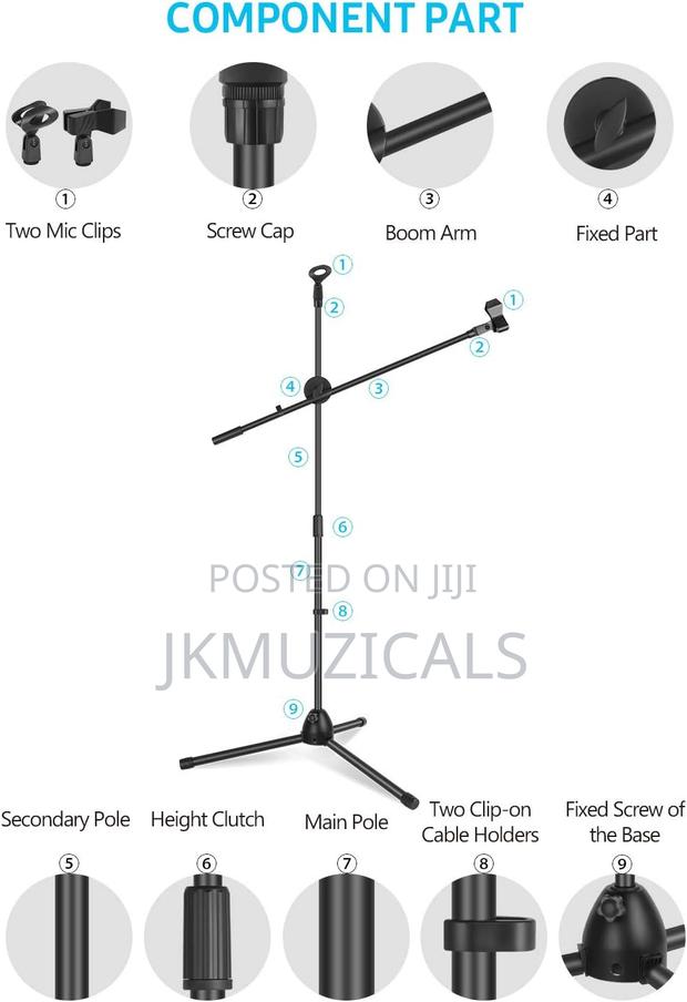 Microphone Stand _ Tripod Mic Stand _ Boom Mic Holder · Photo 8