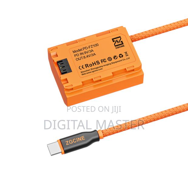 USB-C PD to FZ-100 Dummy Battery Cable(Braided Wire) · Photo 2