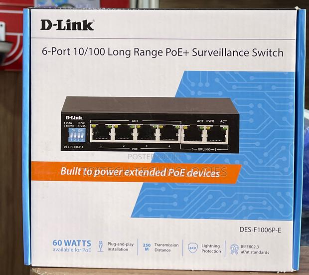 D-Link 4port Poe Switch With 2uplink DES-F1006P-E · Photo 1