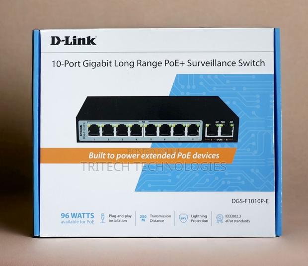 D-Link 8port Gigabit LR Poe Surveillance Switch +2uplink · Photo 1
