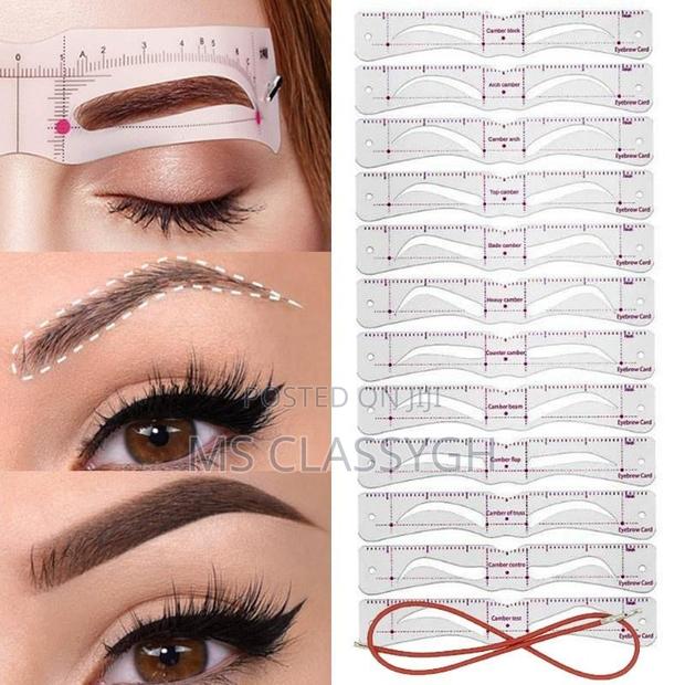 12styles/Set Eyebrow Stencil Set Reusable Brow Drawing Guide · Photo 3