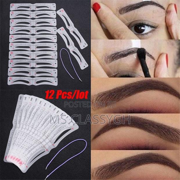 12styles/Set Eyebrow Stencil Set Reusable Brow Drawing Guide · Photo 2