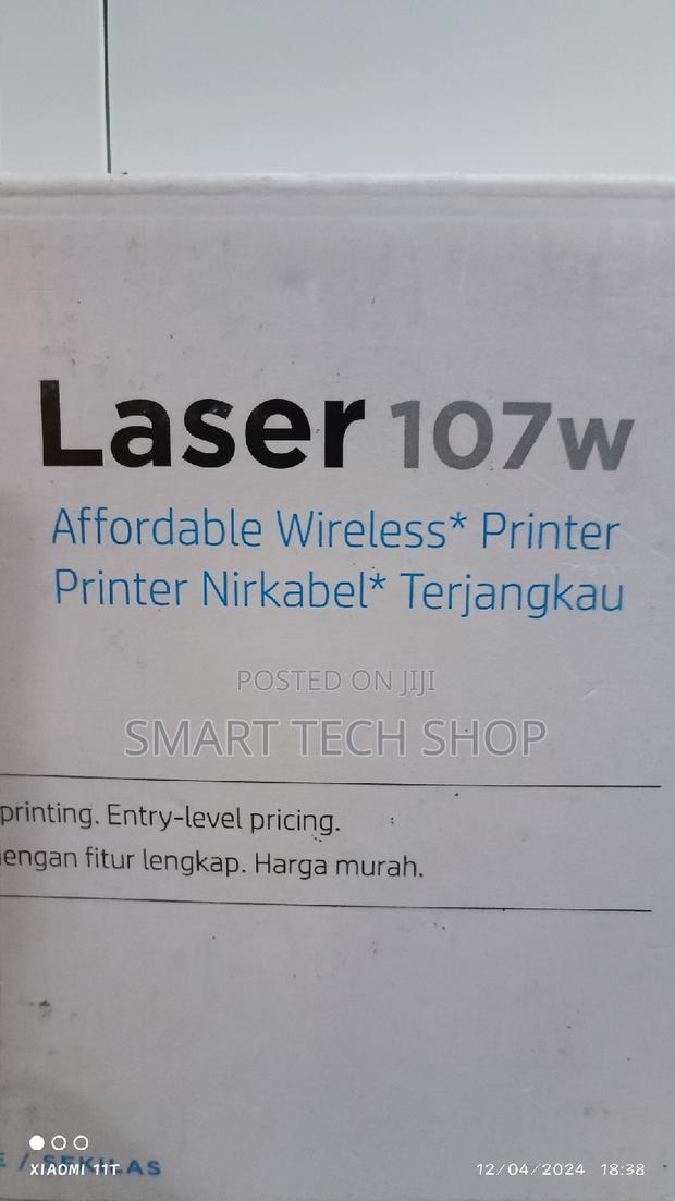 Brand New HP 107w Hp Laserjet Printer With Wifi 107a Toner · Photo 3