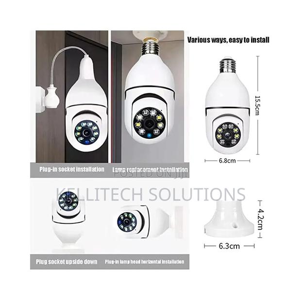 2MP Smart Wifi CCTV Bulb Camera, Easy to Install · Photo 1