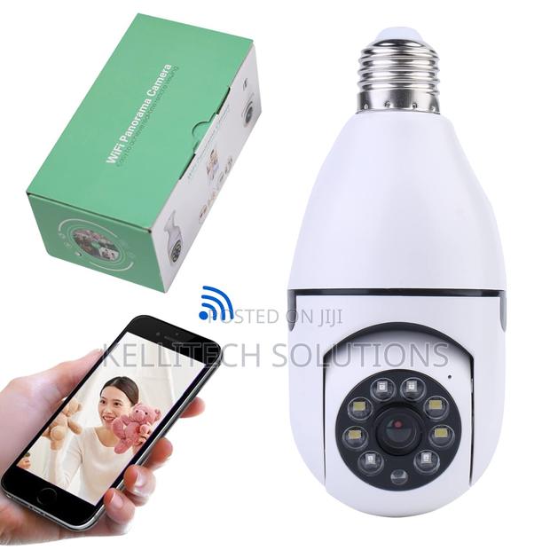 360 Degrees Wifi Smart CCTV Bulb Camera, IOS, Android App · Photo 1
