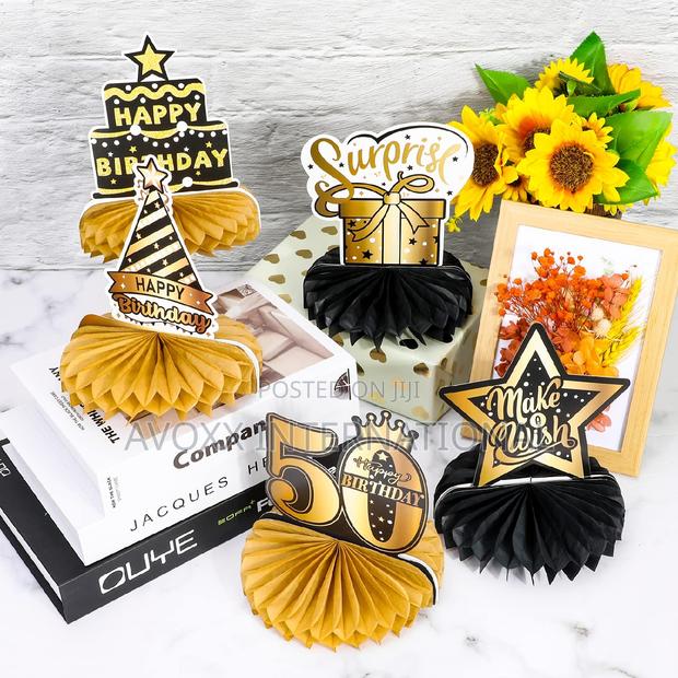 Qpout 8pcs 50th Birthday Decorations Honeycomb Centerpieces · Photo 3