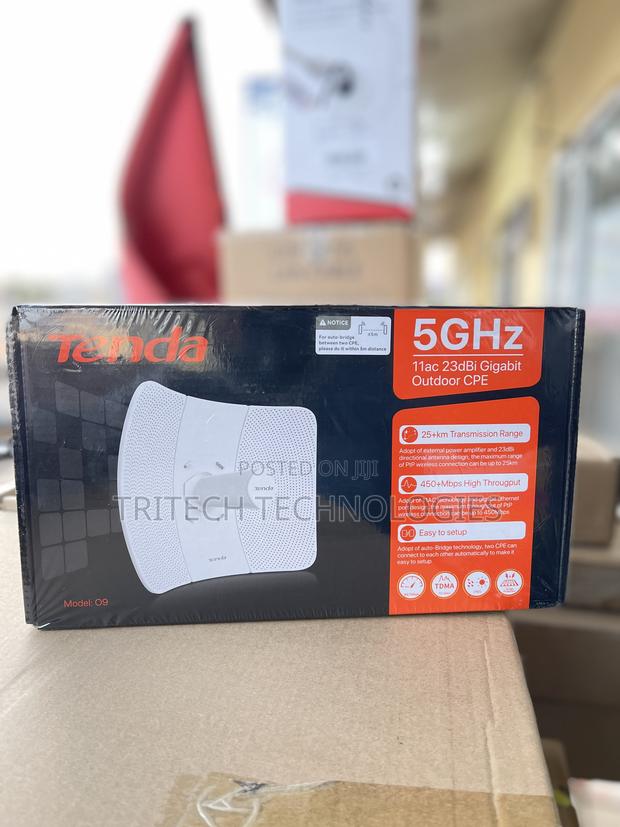 TENDA O9 5ghz Gigabit Outdoor CPE 23dbi 25KM · Photo 2