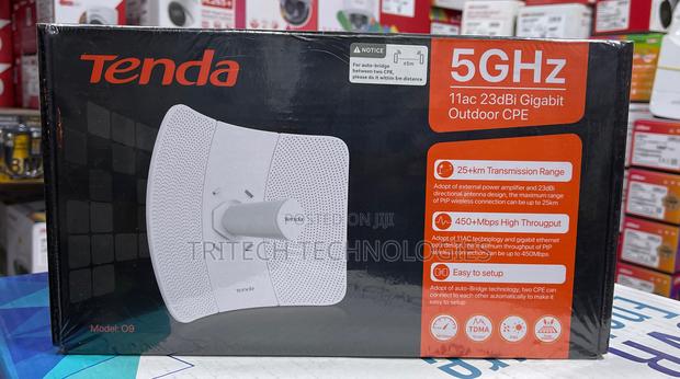 TENDA O9 5ghz Gigabit Outdoor CPE 23dbi 25KM · Photo 1