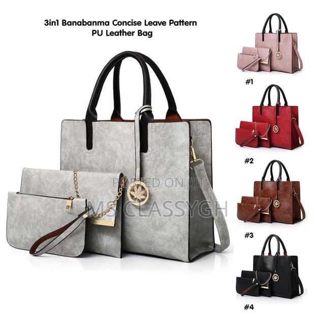 3in1 Women's Printed Casual PU Leather Messenger Handba · Photo 1