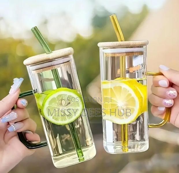 400ml Square Glass Cup With Bamboo Cover · Photo 7