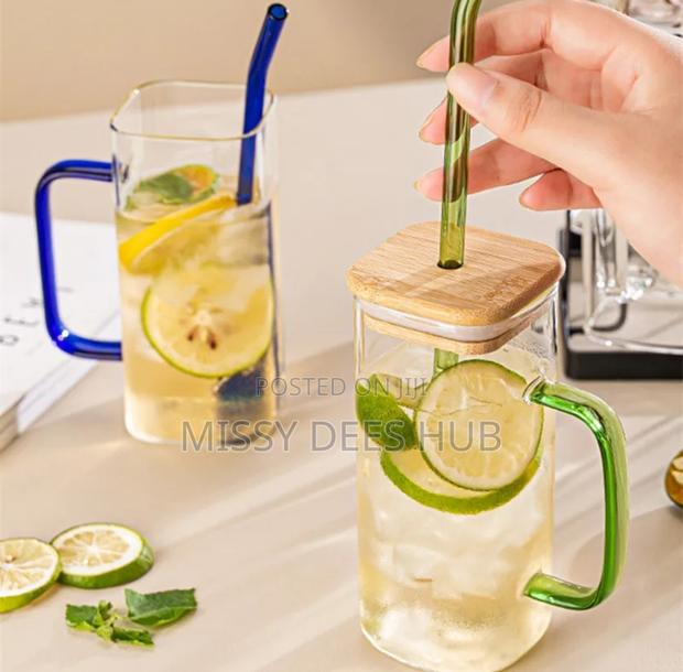 400ml Square Glass Cup With Bamboo Cover · Photo 6