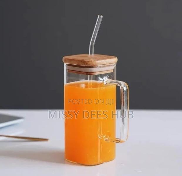 400ml Square Glass Cup With Bamboo Cover · Photo 5