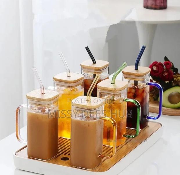 400ml Square Glass Cup With Bamboo Cover · Photo 4