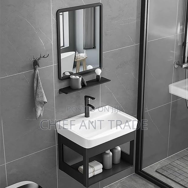Cabinet Wash Hand Basin + Mirror. 4336