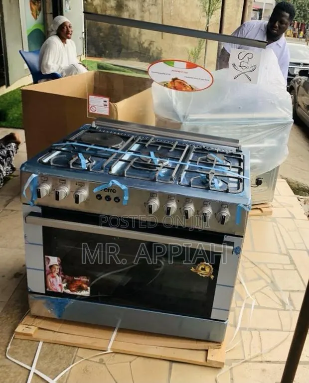 Order Reliable Ferre 60x90cm 1 Electric + 4 Gas Cooker(Gray)Glass Lid · Photo 1