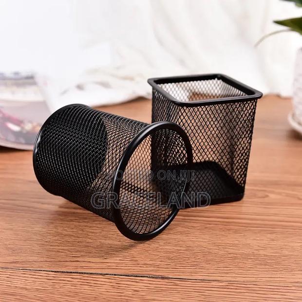 2 PCS Office Desk Pen Pot Ruler Scissor Pencil Holder Cup · Photo 1