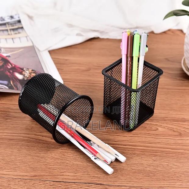 2 PCS Office Desk Pen Pot Ruler Scissor Pencil Holder Cup · Photo 2
