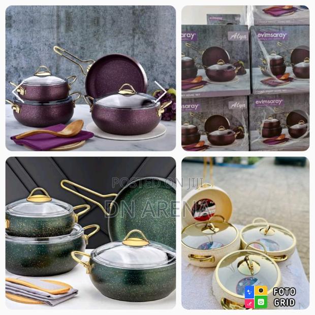 Oms Granite Coated Forged Aluminium Cookware 7-Piece Re · Photo 3
