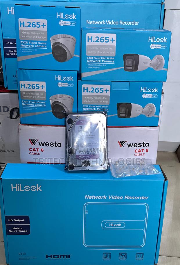 Hilook NVR 4ch 2MP(Full Color)+ Sound Complete KIT + 1tb HDD · Photo 1