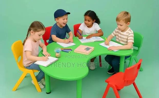 Kids Half-moon Table Front Round Shape, Perfect For Home Use · Photo 1