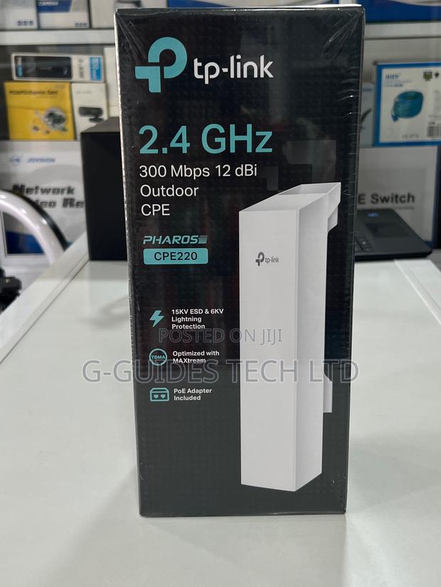 Tp-Link 2.4ghz 300mbps 12dbi Outdoor Cpe Access Point Cpe220 · Photo 1