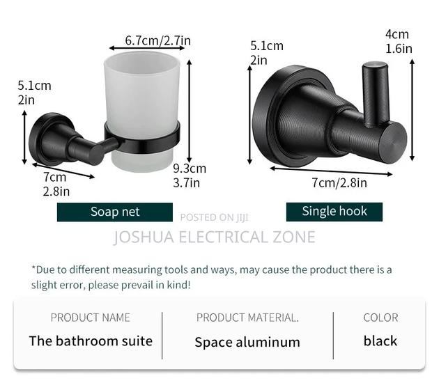Bathroom Accessories 7 Set In Box Colour: Silver And Black · Photo 6