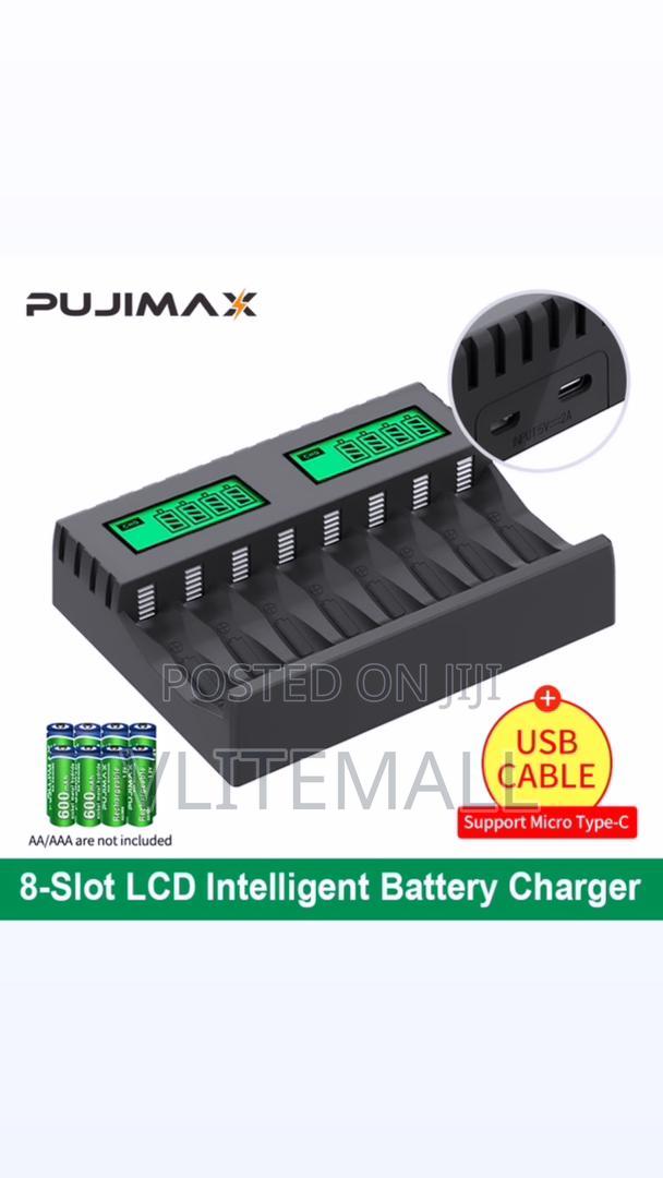 Pujimax 8-Slot LCD Intelligent Display Charger ( Aa / Aaa ) · Photo 1