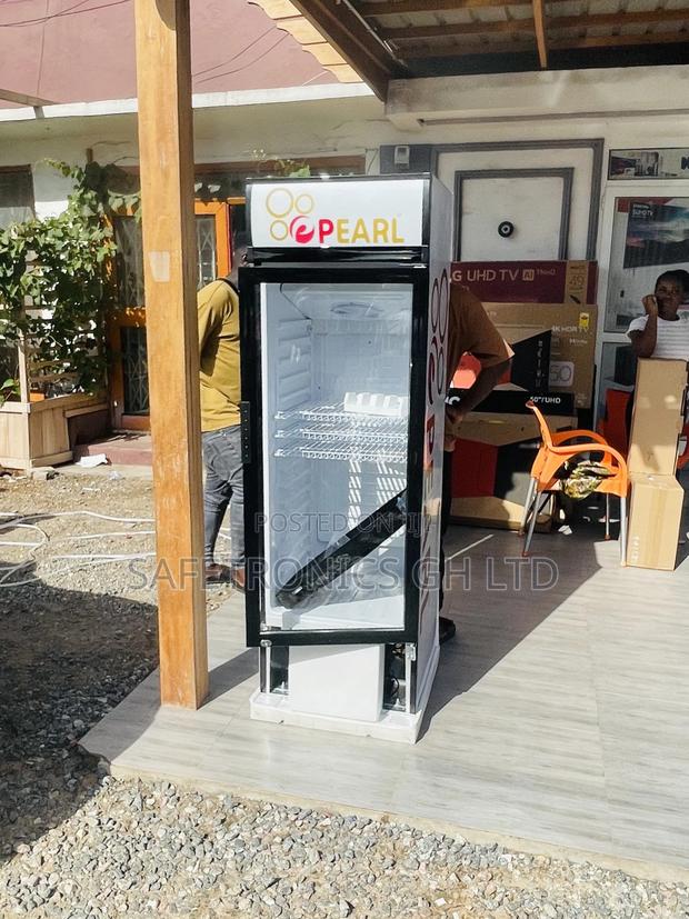 Glass White Pearl PVC-316 Display Singledoor Fridge · Photo 1