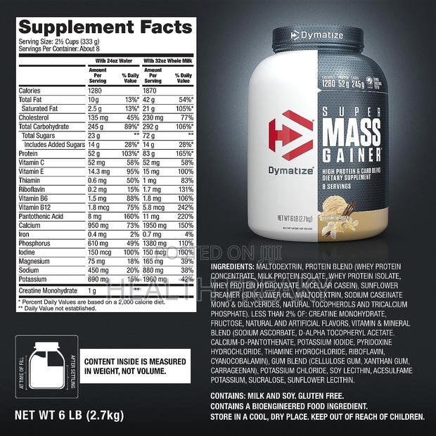 Protein Dymatize Super Mass Gainer Muscle Growth Weight Gain · Photo 3