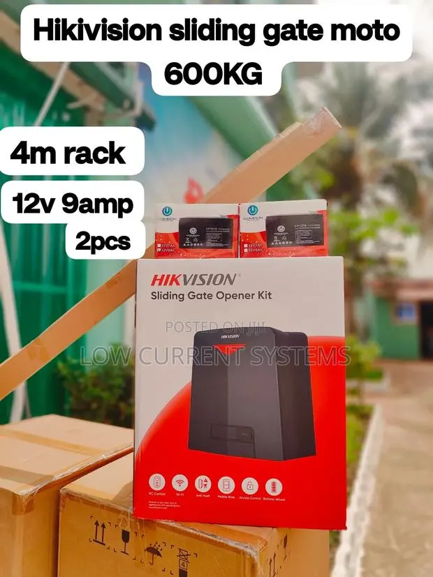 Hikivision Sliding Gate Moto D6 Wifi Complete Rack 4m and Battery 12v · Photo 1