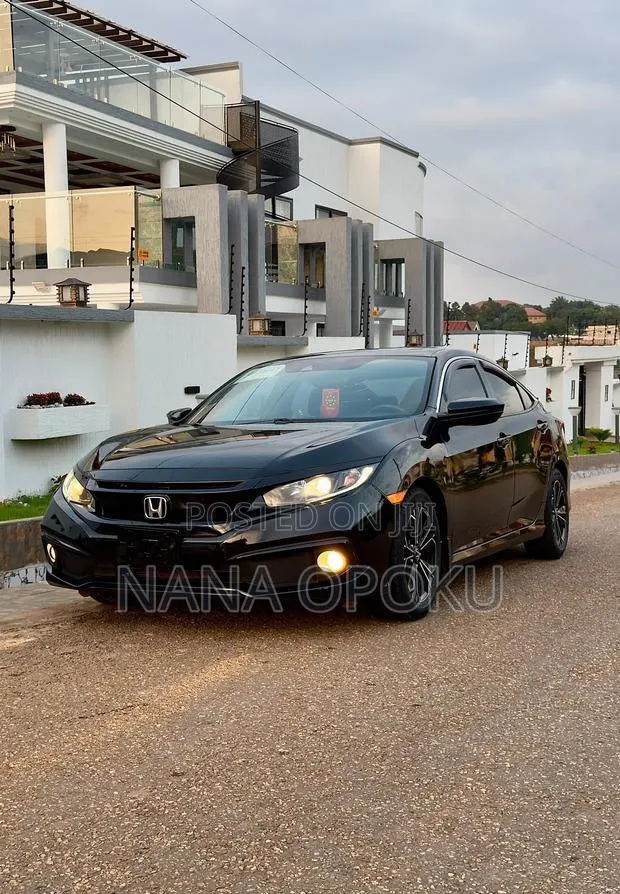 Honda Civic Sport Sedan 2019 Black · Photo 1
