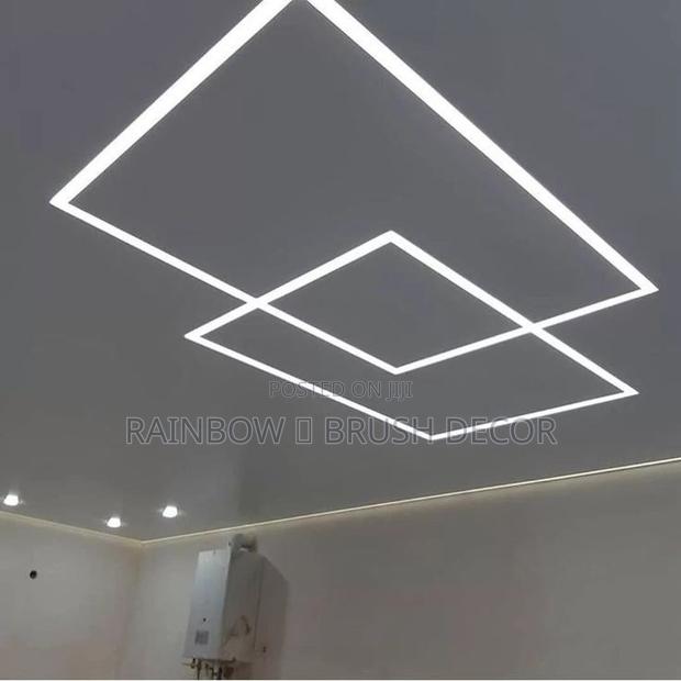 Plasterboard With Aluminum Profile Led Lights Design · Photo 5