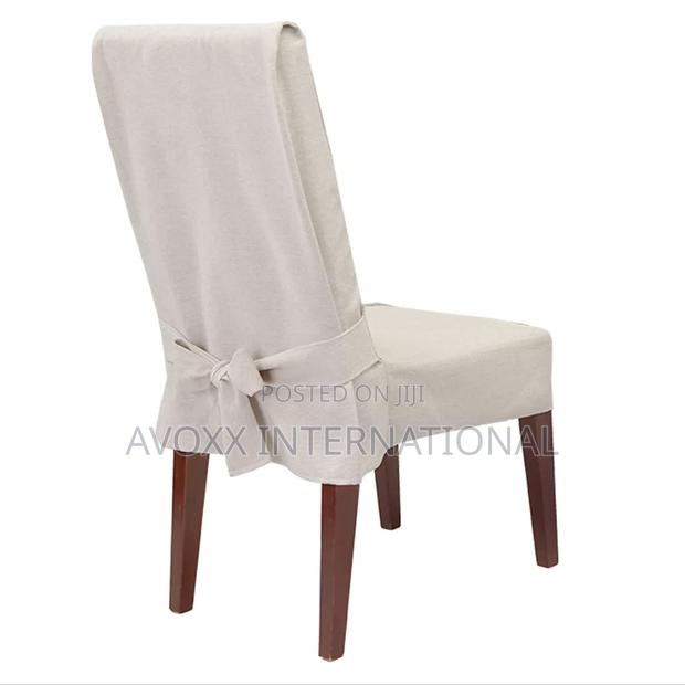 Farmhouse Basketweave Dining Room Chair Slipcover Oatmeal · Photo 1