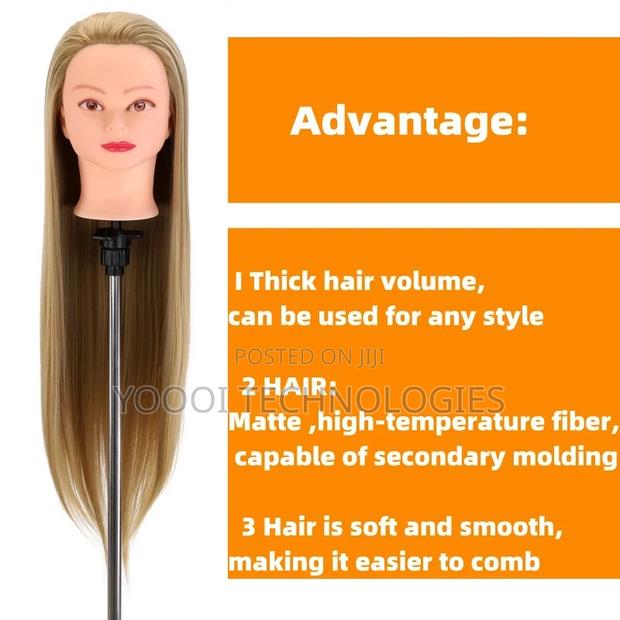 Mannequin Training Head Doll With Hair · Photo 2