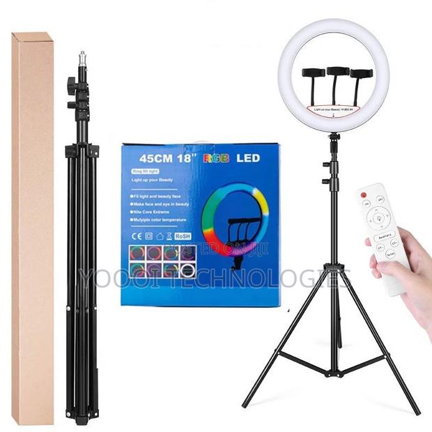 18” Colorful RGB Ring Light With Stand · Photo 1