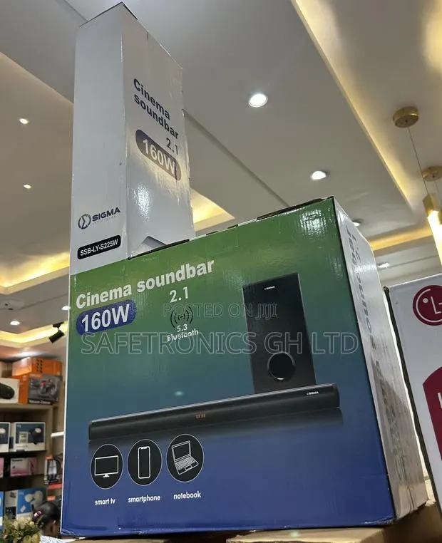 Essential Black Sigma Wireless Bluetooth SSB-Ly-S225w 160w Soundbar · Photo 1