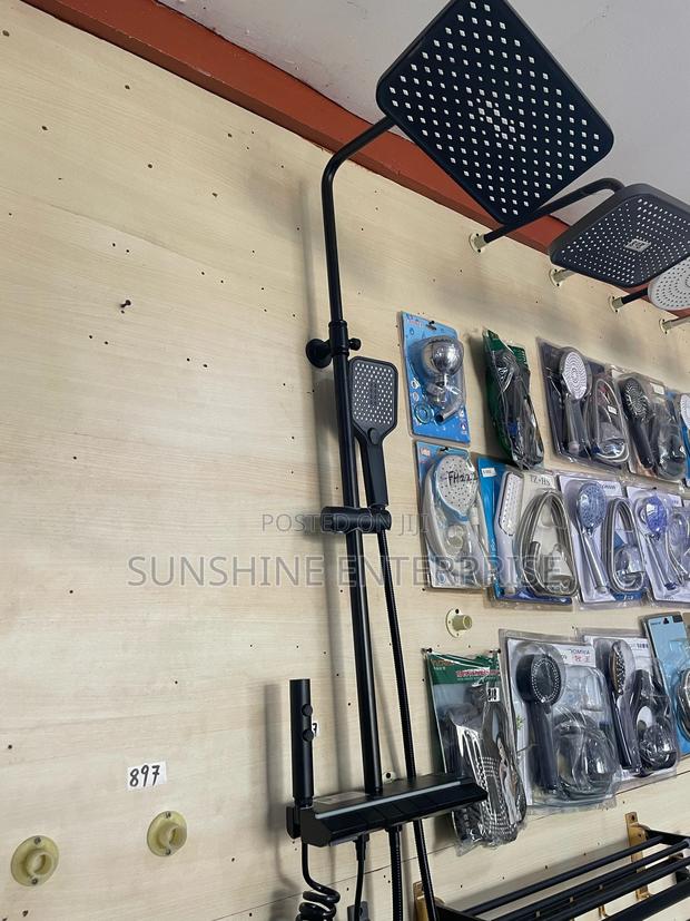 All Black 4in1 Bathroom Shower With Led Light On It · Photo 1